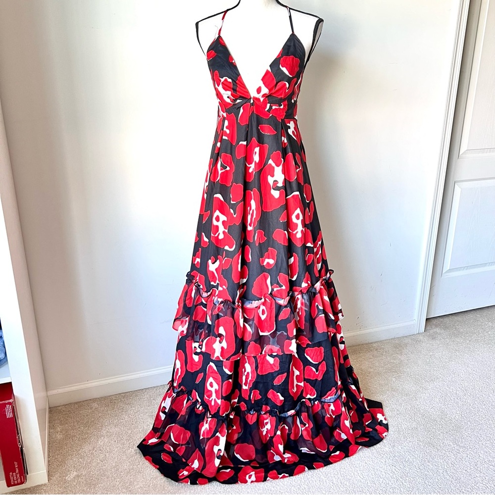 NWT FASHION NOVA Jacie Floral Ruffled Maxi Dress—SZ. Medium - Picture 1 of 17